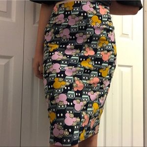 NWOT LuLaRoe Cassie Mickey Mouse Pencil Skirt